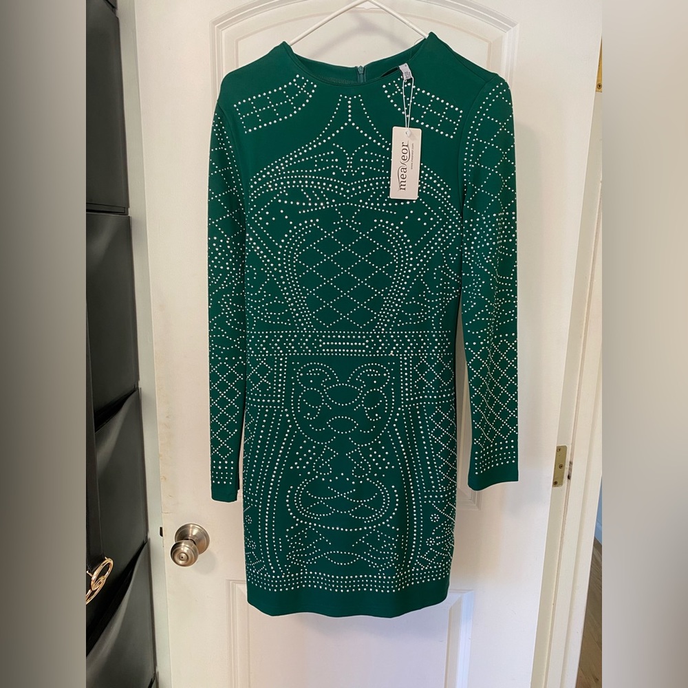 Emerald Green Jeweled Dress